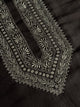 Black Shade Linen Chikankari Unstitched Men's Kurtas Fabric