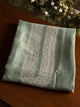 Green Shade Linen Chikankari Unstitched Men's Kurtas Fabric