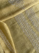 Lemon Yellow Shade Linen Chikankari Unstitched Men's Kurtas Fabric