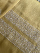 Yellow Shade Linen Chikankari Unstitched Men's Kurtas Fabric