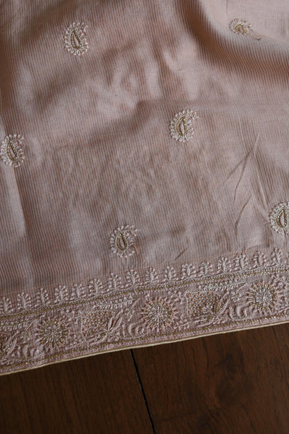 Almond Peach Shade Rasm Maheshwari Highlights Fabric