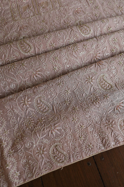 Almond Peach Shade Rasm Maheshwari Highlights Fabric