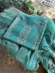 Aqua Blue Shade Shade Tissue Kota Chikankari Unstitched Fabric