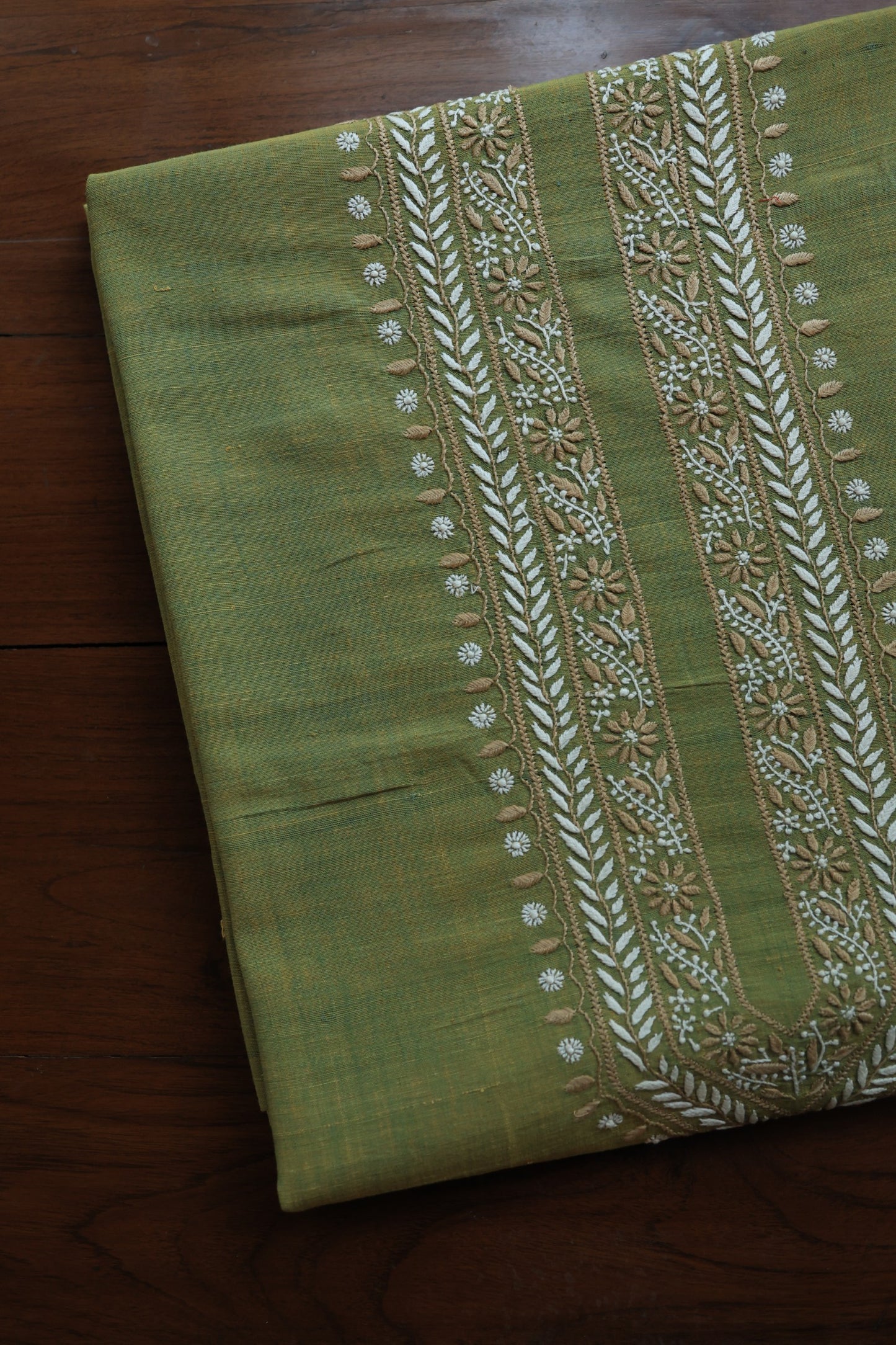 Army Green Shade Malkha Handspun Khadi Kurtas Unisex Fabric