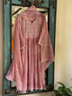 Baby Pink Shade Malmal Tux Chikankari Kamdani Dress Kurta Set