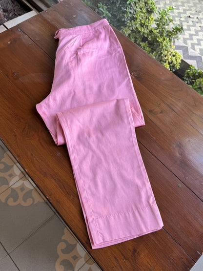 Baby Pink Shade Malmal Tux Chikankari Kamdani Dress Kurta Set