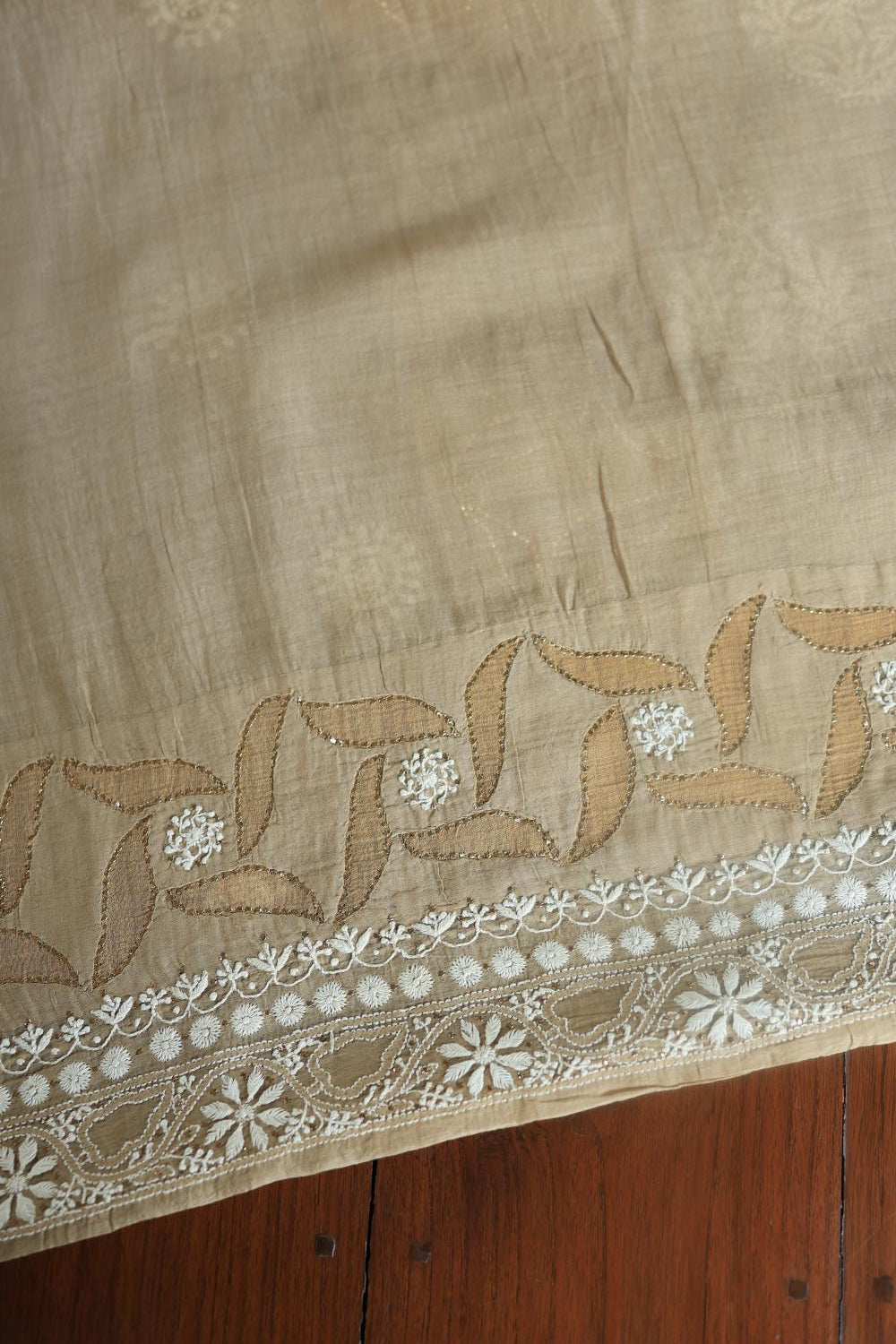 Beige Daraz Chikankari Kurta Fabrics