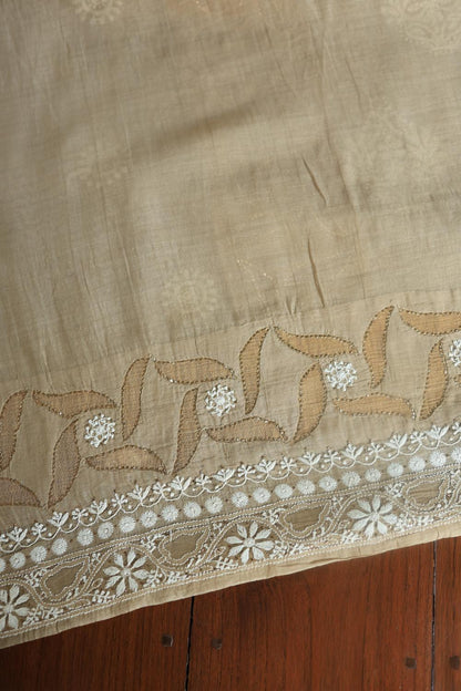 Beige Daraz Chikankari Kurta Fabrics