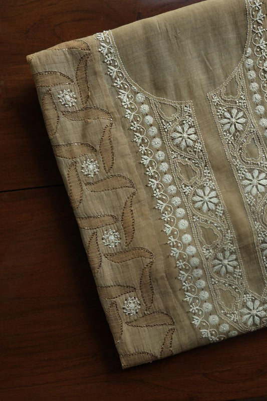 Beige Daraz Chikankari Kurta Fabrics