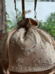 Beige Silk Chikankari Ari & Kasab Work Potli Bag