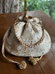 Beige Silk Chikankari Ari & Kasab Work Potli Bag