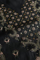Black Mul Chanderi Silk Kalamkari Unstitched Kurta Dupatta Set