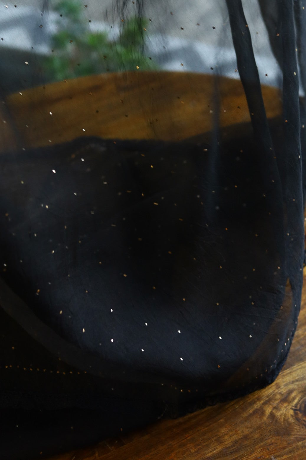 Black Noor Organza Mukaish Kamdani Dupatta