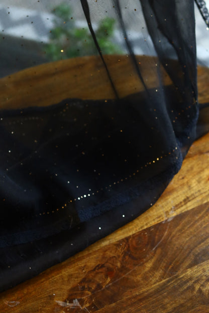 Black Noor Organza Mukaish Kamdani Dupatta