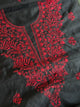 Black Shade Kota Chikankari Unstitched Suit Fabric