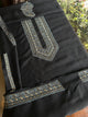 Black Shade Moonga Silk Chikankari Men’s Kurta Fabric