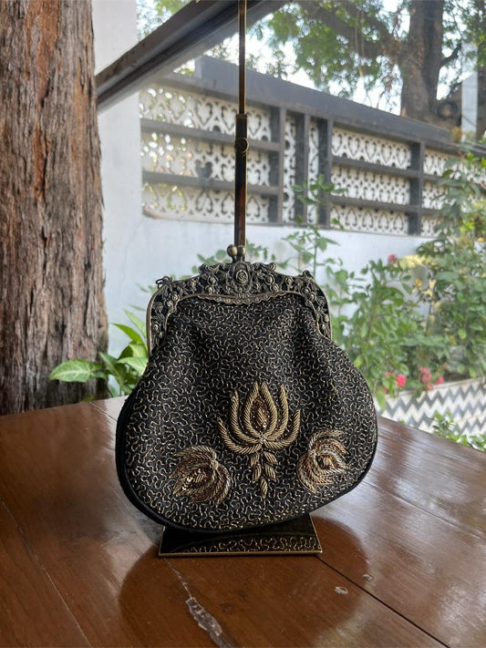 Black & Gold Shade | Vintage Ari Mukaish Sling Bags