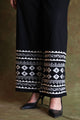 Black & White Daraz Cotton Applique Chikankari Palazzo