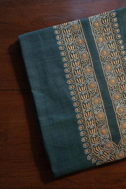 Blue Malkha Handspun Khadi Kurtas Unisex Fabric