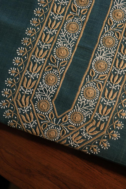 Blue Malkha Handspun Khadi Kurtas Unisex Fabric