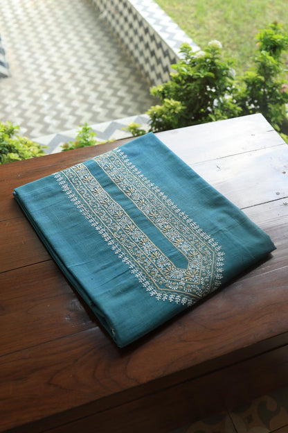 Blue Malkha Handspun Khadi Kurtas Unisex Fabrics