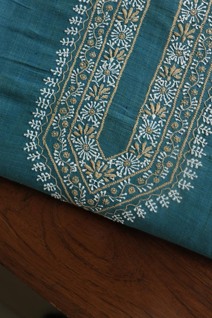 Blue Malkha Handspun Khadi Kurtas Unisex Fabrics