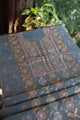 Blue Shade Tissue Silk Chikankari Unstitched Fabric