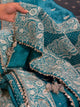 Blue Shade Noor Organza Chikankari Saree