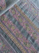 Bluish Grey Shade Moonga Silk Chikankari Men’s Kurta Fabric