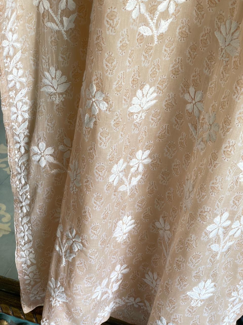 Blush Pink Chikankari Cotton Kurta