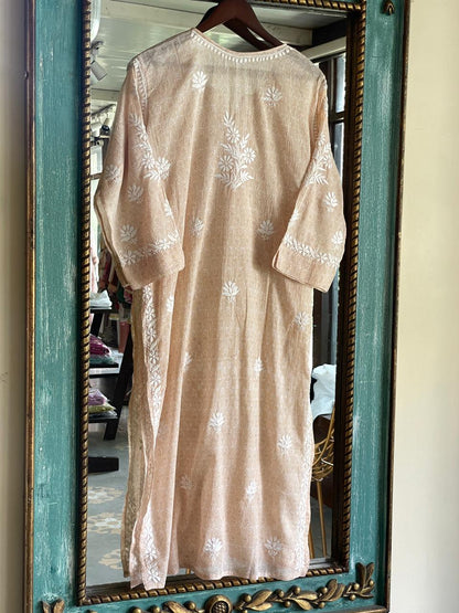 Blush Pink Chikankari Cotton Kurta