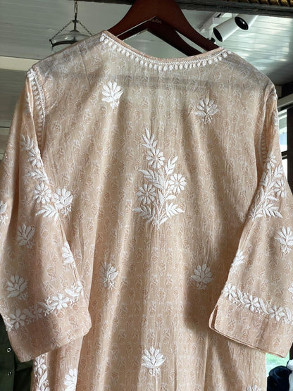 Blush Pink Chikankari Cotton Kurta