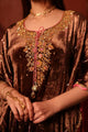 Brown Shade | Silk Velvet Zardozi Kaftans