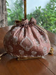 Brown Tussar Silk Chikankari Ari & Kasab Work Potli Bag