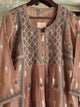 Brown Zari Chanderi Chikankari Ready to Wear Tunics