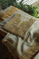 Cement Green Shade Tissue Silk Chikankari Unstitched Fabric