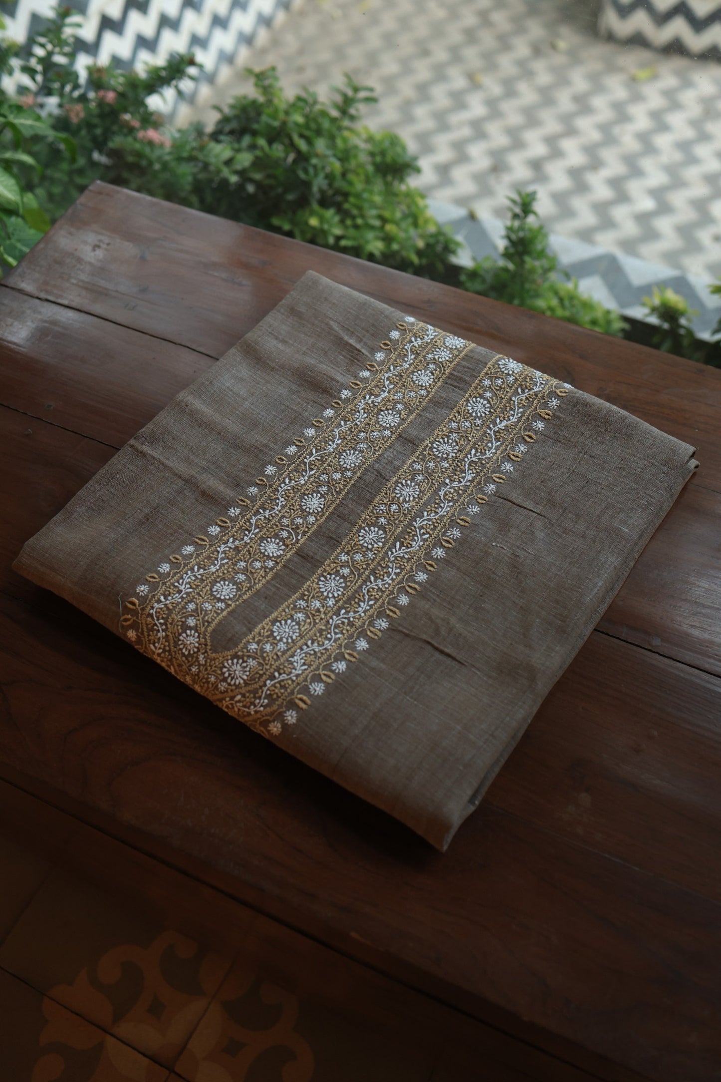 Charcoal Grey Shade Malkha Handspun Khadi Kurtas Unisex Fabric