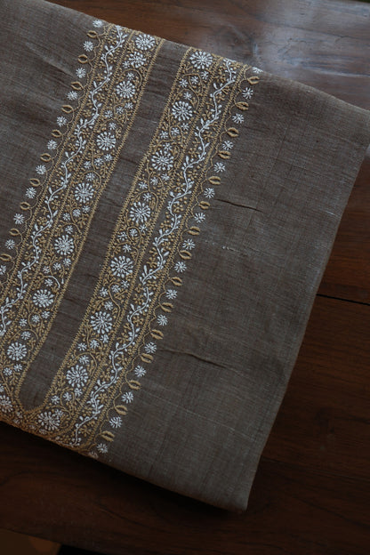 Charcoal Grey Shade Malkha Handspun Khadi Kurtas Unisex Fabric