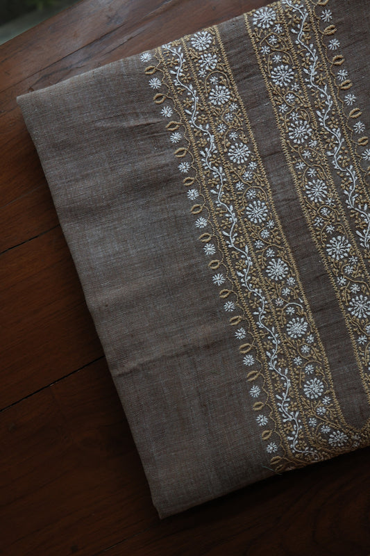 Charcoal Grey Shade Malkha Handspun Khadi Kurtas Unisex Fabric