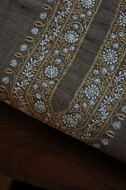 Charcoal Grey Shade Malkha Handspun Khadi Kurtas Unisex Fabric