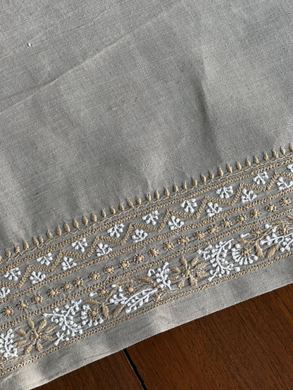 Cloudy Grey Malkha Handspun Khadi Kurtas Unisex Fabric