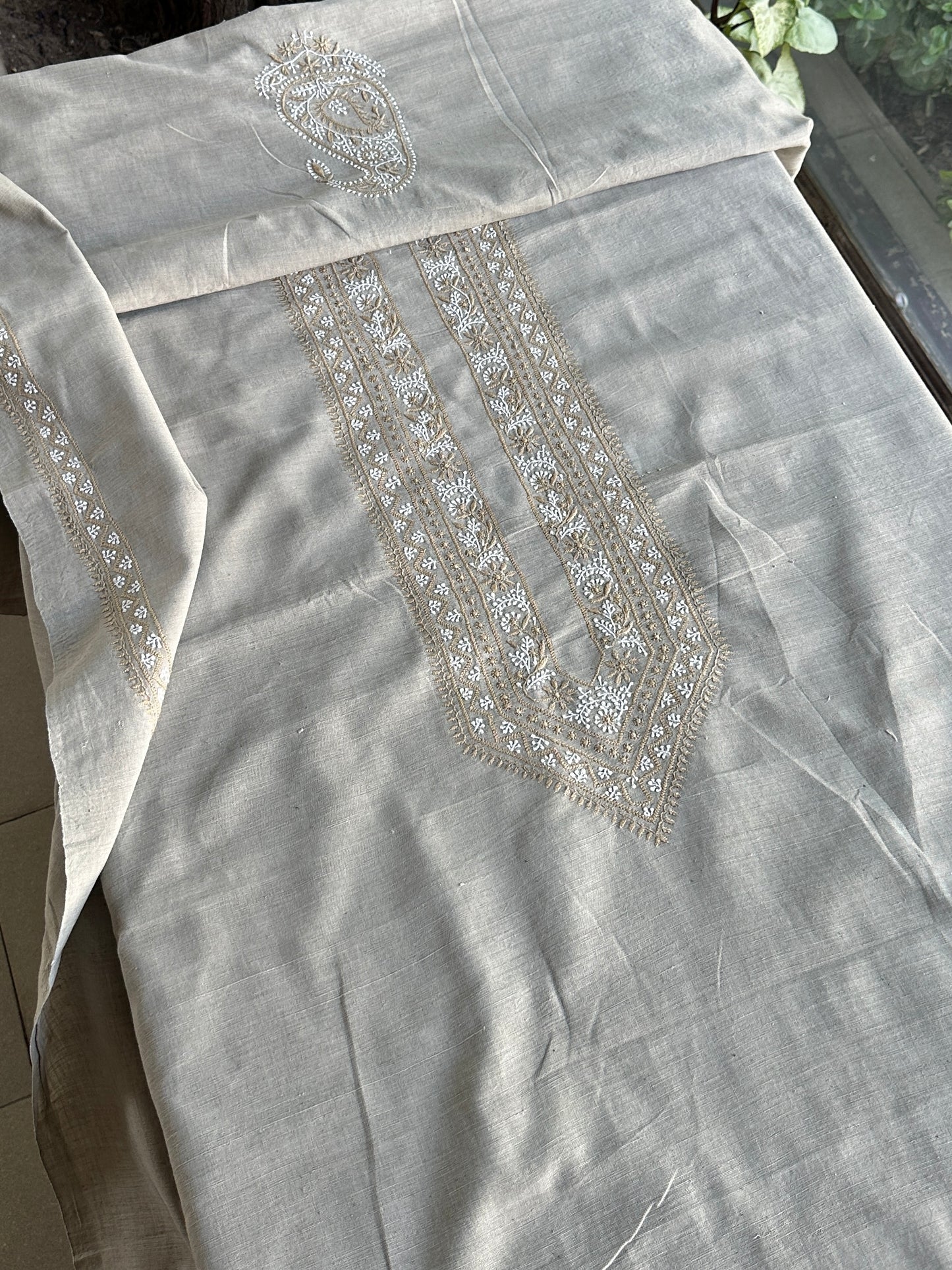 Cloudy Grey Malkha Handspun Khadi Kurtas Unisex Fabric