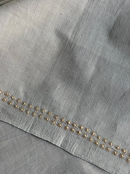 Cloudy Grey Malkha Handspun Khadi Kurtas Unisex Fabric
