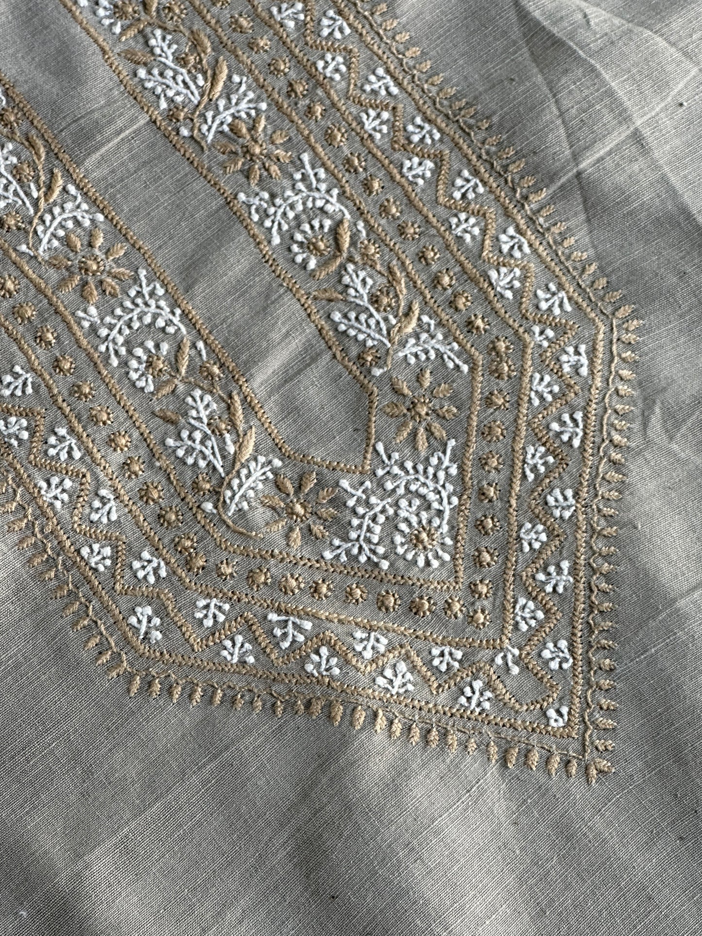 Cloudy Grey Malkha Handspun Khadi Kurtas Unisex Fabric