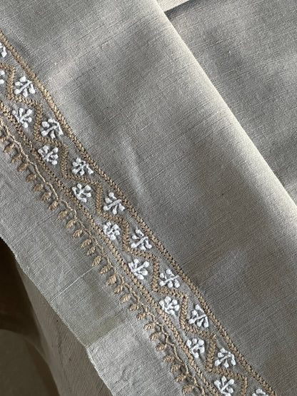 Cloudy Grey Malkha Handspun Khadi Kurtas Unisex Fabric