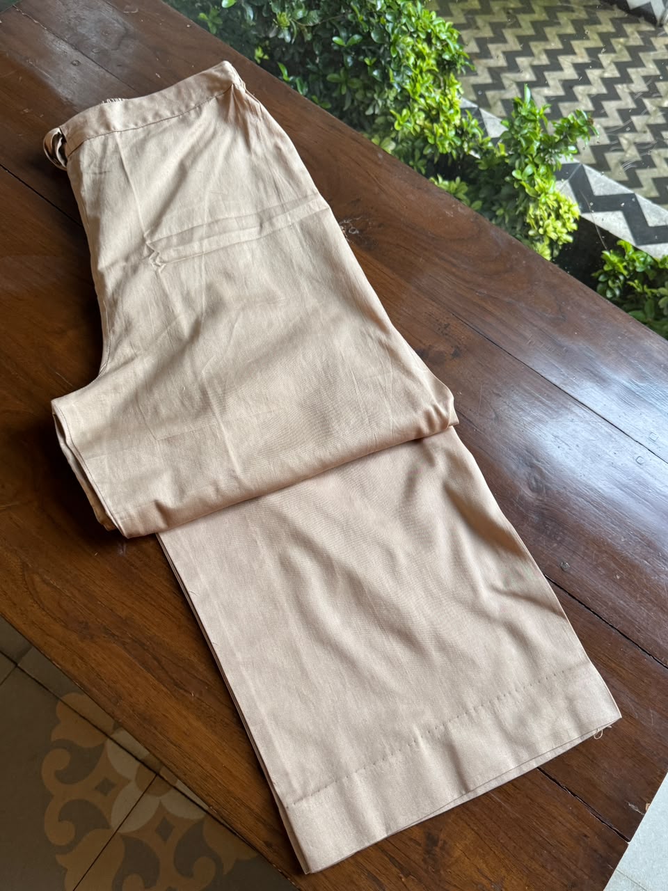Cocoa Brown Malmal Pearl White Chikankari Ready to Wear Kurta Set