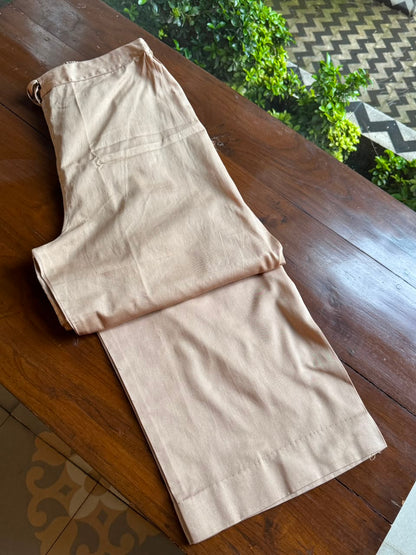 Cocoa Brown Malmal Pearl White Chikankari Ready to Wear Kurta Set