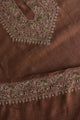Cocoa Shade Moonga Silk Chikankari Men’s Kurta Fabric