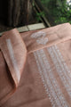 Copper Rose Linen Chikankari Unstitched Men's Kurtas Fabric