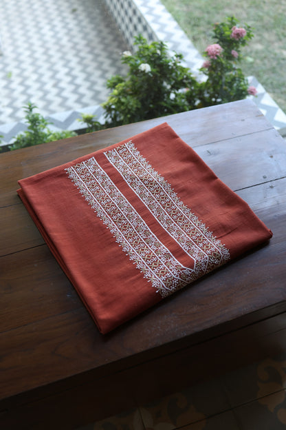 Copper Rust Shade Malkha Handspun Khadi Kurtas Unisex Fabric